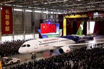 اولین هواپیمای مسافری ساخت چینی بزودی به پرواز در می‌آید