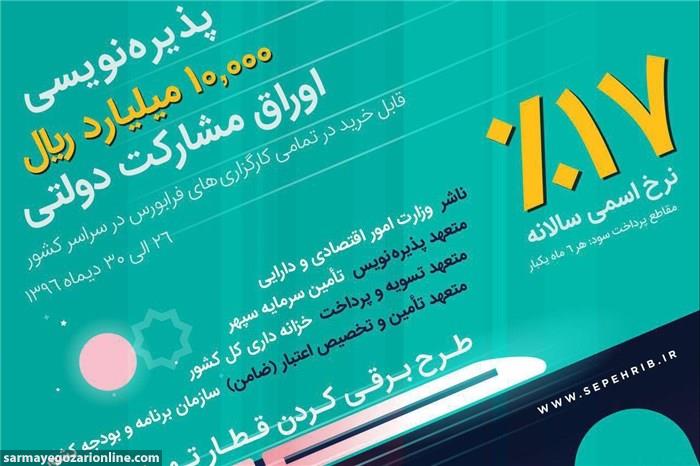 پذیره نویسی ده هزارمیلیارد ریال اوراق مشارکت دولتی به پایان رسید