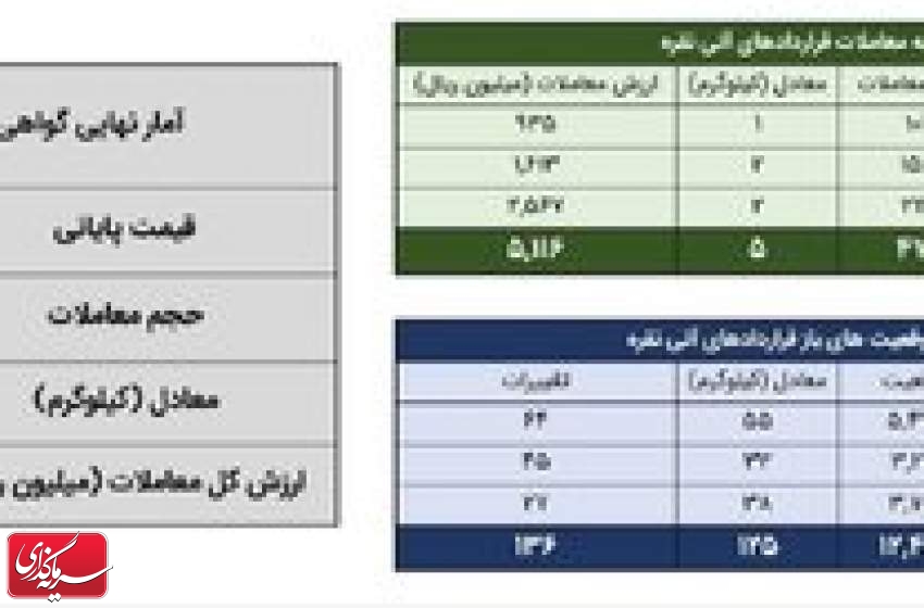 معامله ۳۲ کیلوگرم شمش نقره در بورس کالا