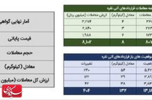 معامله ۳۳ کیلوگرم شمش نقره در بورس کالا